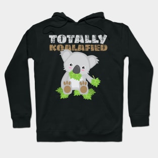 Totally Koalafied cute koala eating leaf design Hoodie